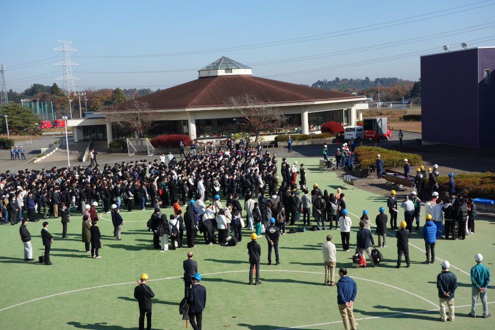 避難状況（上からの様子）